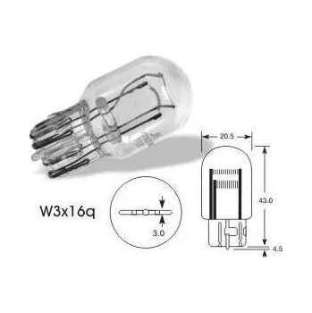 Osvětlení pro motocykl žárovka 12V 21/5W T20 [patice W3x16q]