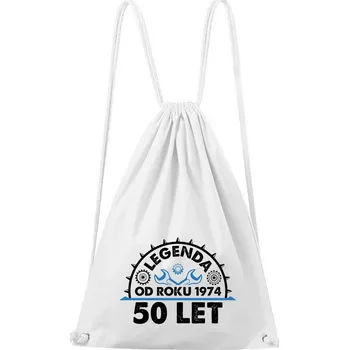 Městský batoh DOBRÝ TRIKO Bavlněný batoh Legenda 50 let Barva: Bílá