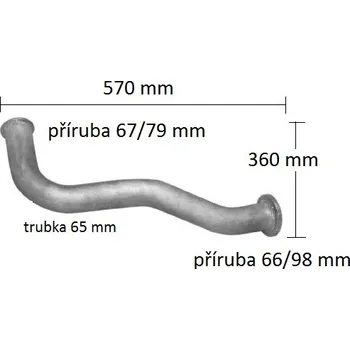 Přední díl výfuku Výfuk - trubka výfuku (61.10)