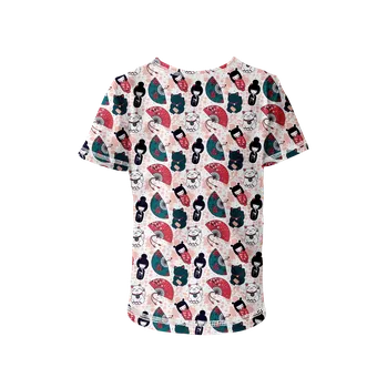 Dívčí tričko WAMU Dětské tričko s krátkým rukávem JAPONSKÉ PANENKY vel. 92-98