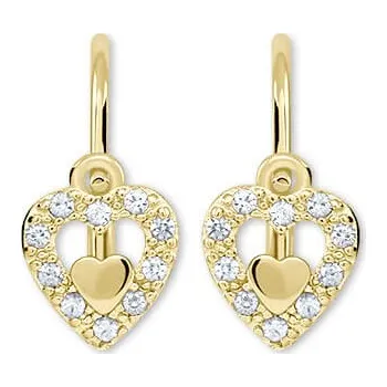 Náušnice Brilio Dívčí srdíčkové náušnice ze zlata 239 001 00779 + 2 měsíce na vrácení zboží