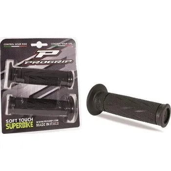 PROGRIP gumové gripy rukojetí PG729 ROAD SUPERBIKE (22+25mm délka 122mm) barva černá GONT