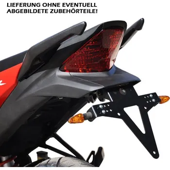 Držák SPZ HSM Držák SPZ HONDA CBR125/250 11-16, nastavitelný, černý, s držákem odrazky