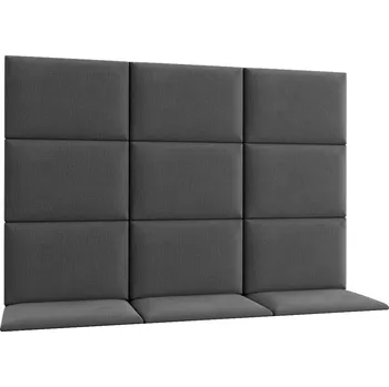 Postel Eltap Čalouněný panel Quadratta 180x120 cm tmavě šedý