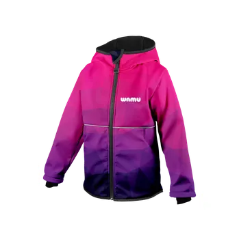 Chlapecká bunda WAMU Softshellová bunda dětská MOZAIKA fialová vel. 140-146