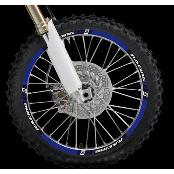 Auto-moto BLACKBIRD sada ochranných nálepek na ráfky barva modrá (RACING)