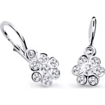 Cutie Jewellery Dětské náušnice z bílého zlata C1737-10-X-2 bílá + 2 měsíce na vrácení zboží