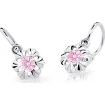 Cutie Jewellery Dětské náušnice z bílého zlata C2213-10-X-2 růžová + 2 měsíce na vrácení zboží