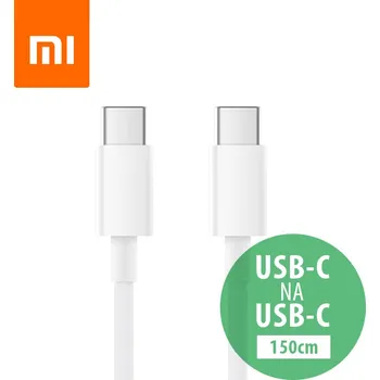 Datový kabel Synchronizační a nabíjecí kabel USB-C / USB-C XIAOMI - 100W - 1,5m - bílý