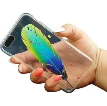 Pouzdro na mobilní telefon Pouzdro TPU Design Iphone 6 Pírko modrozelené