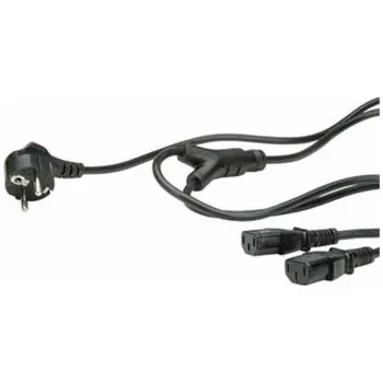 Síťový kabel Kabel 220V rozdvojka na 2x PC 220V 3pin(F) 2m