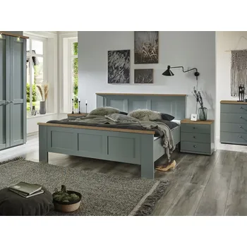 Postel Postel MARLOW šalvějově zelená/dub bianco plocha spaní 180x200 cm