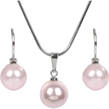 Náušnice Levien Půvabná sada náhrdelníku a náušnic Pearl Rosaline + 2 měsíce na vrácení zboží