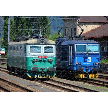 Puzzle Puzzle s vlakem lokomotivou 123 023-4 (foto puzzle vlak lokomotiva 372 009-1)