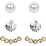 Levien Náušnice Set Ear Cuff 4 v 1 Gold Crystal White + 2 měsíce na vrácení zboží