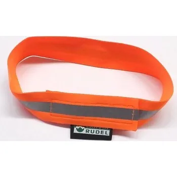 Reflexní obojek s reflexním pruhem oranžový 55 cm