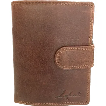 Peněženka Pánská kožená peněženka Luka 392 - hnědá/ zápinka