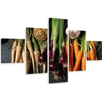 Obraz Vícedílný obraz Svěží ČESNEK Pastinák 3D 200x120 cm