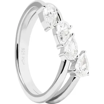 Prsten PDPAOLA Blyštivý stříbrný prsten se zirkony Terra Essentials AN02-861 48 mm + 2 měsíce na vrácení zboží