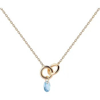 Náhrdelník PDPAOLA Krásný pozlacený náhrdelník Blue Lily CO01-842-U + 2 měsíce na vrácení zboží