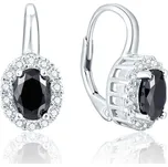 Beneto Stříbrné náušnice s černými zirkony AGUC2234 + 2 měsíce na vrácení zboží