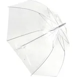 Deštník průhledný bílý plast/kov 82cm