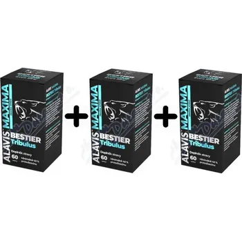 Anabolizér ALAVIS MAXIMA Bestier Tribulus 3 x 60 kapslí + Sada náplastí Hartmann Cosmos s polštářkem 5 kusů