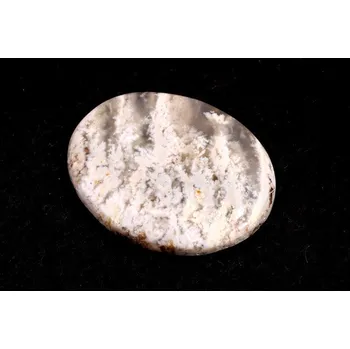 Sběratelství Kabošon White Feather Agate č.3507 (33x27x4mm)