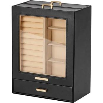Šperkovnice Troli Černá šperkovnice se 2 svislými zásuvkami + 2 měsíce na vrácení zboží