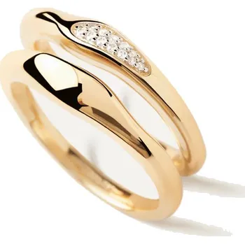 Prsten PDPAOLA Sada pozlacených prstenů Onda Essentials AN01-C21 48 mm + 2 měsíce na vrácení zboží