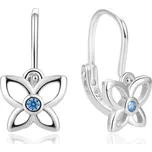 Beneto Půvabné dívčí náušnice ze stříbra Motýlci AGUC2582DL + 2 měsíce na vrácení zboží