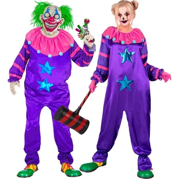 Karnevalový kostým Kostým hororový klaun (overal) - XL