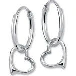 Soliter Stříbrné náušnice kroužky se srdíčky 2v1 431 001 02630 04 + 2 měsíce na vrácení zboží