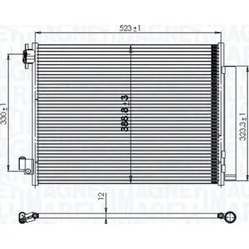 Výparník klimatizace Kondenzátor, klimatizace MAGNETI MARELLI 350203823000