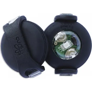 Vodítko pro psa CURLI Luumi LED bezpečnostní světélko na obojek černé 2 ks