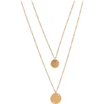 Troli Dvojitý náhrdelník s kruhovými přívěsky z pozlacené oceli + 2 měsíce na vrácení zboží