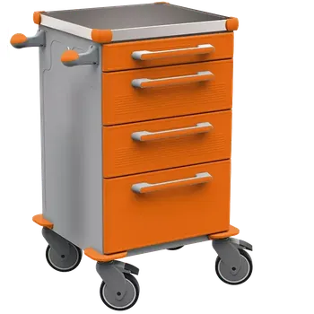 TINY 103 N vozík zdravotnický, plast ABS, oranžová