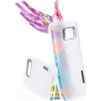 Pouzdro na mobilní telefon Pouzdro Clear Carbon Samsung Galaxy A5 2017 A520 šedé