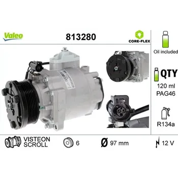 Kompresor klimatizace Kompresor, klimatizace VALEO 813280