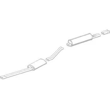 Přední díl výfuku Mercedes 250 SE SEC W111 (1965-1967) Nerezový výfuk QUICKSILVER MZ028