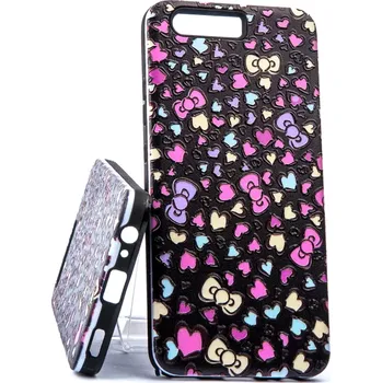 Pouzdro na mobilní telefon Pouzdro Print Case 3D Hearts Huawei P10 Černé