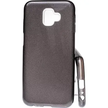 Pouzdro na mobilní telefon Pouzdro Glitter 3V1 Case Samsung Galaxy J6+ 2018 J610 Černé