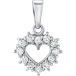 Silvego Stříbrný přívěsek Srdce se Swarovski® Zirkony SILVEGOB11698s + 2 měsíce na vrácení zboží