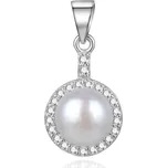 Beneto Elegantní stříbrný přívěsek s říční perlou AGH155P + 2 měsíce na vrácení zboží