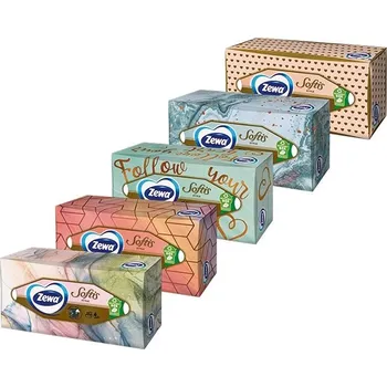 Papírový kapesník Zewa Softis Style 4vrstvé mix motivů 80 ks