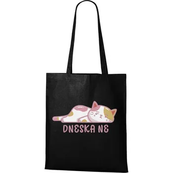 DOBRÝ TRIKO Bavlněná nákupní taška Dneska ne Barva: Černá