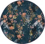 Tmavě modrý pratelný kulatý koberec vhodný pro robotické vysavače ø 80 cm Comfort – Mila Home ID_1638172