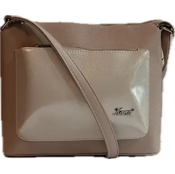 Dámská crossbody kabelka Karen Ola - béžová/ bílá