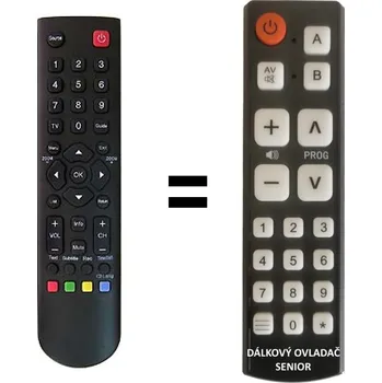 Dálkový ovladač ECG 32H02T2 náhradní dálkový ovladač pro seniory