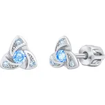 Silvego Stříbrné náušnice AVA s modrými Brilliance Zirconia SILVEGOB70497BDSLB + 2 měsíce na vrácení zboží